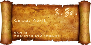 Karacs Zsolt névjegykártya