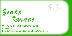 zsolt karacs business card